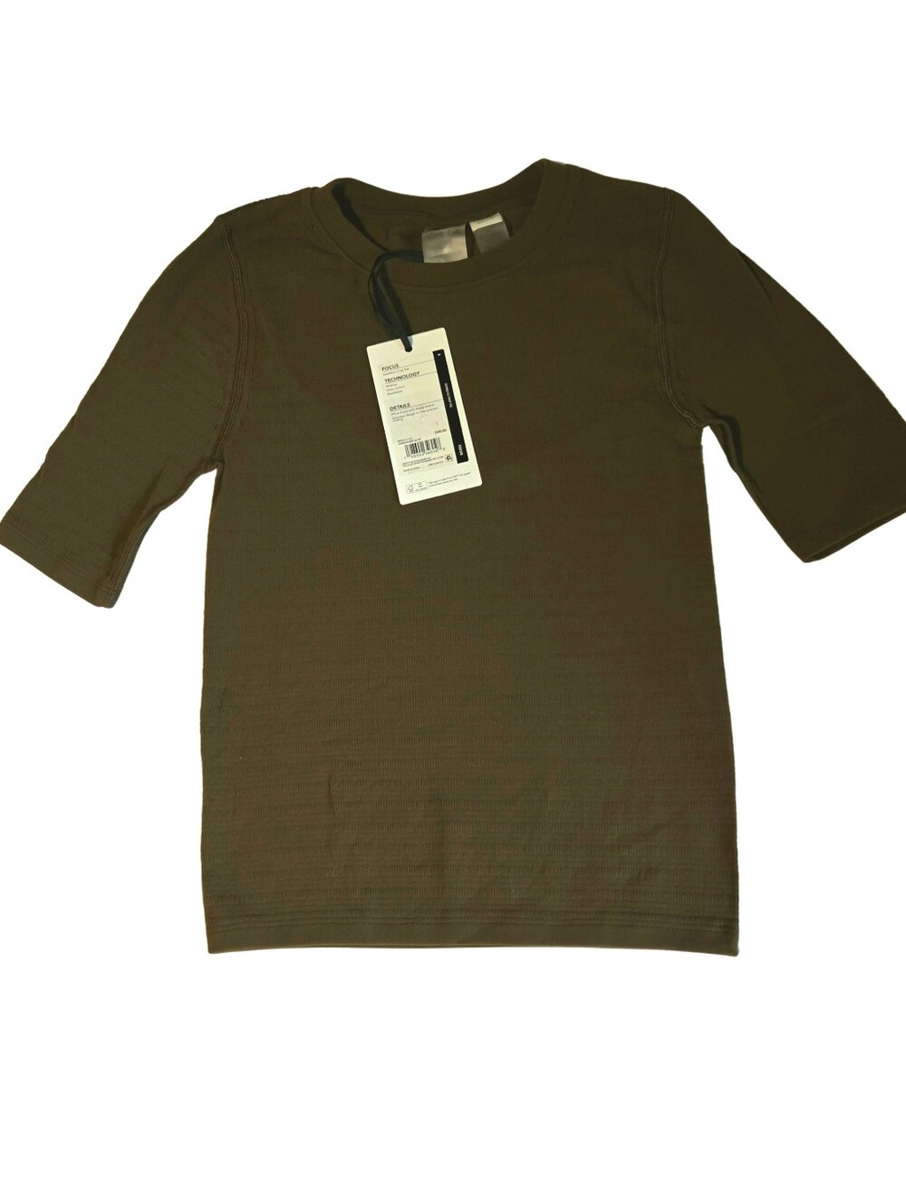CALIA Women’s Seamless Crop Top Tee Dark Olive Small